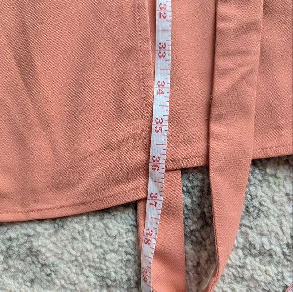 NWT Banana Republic coral pink wrap dress women's 8p petite size 8 straps - Picture 3 of 9